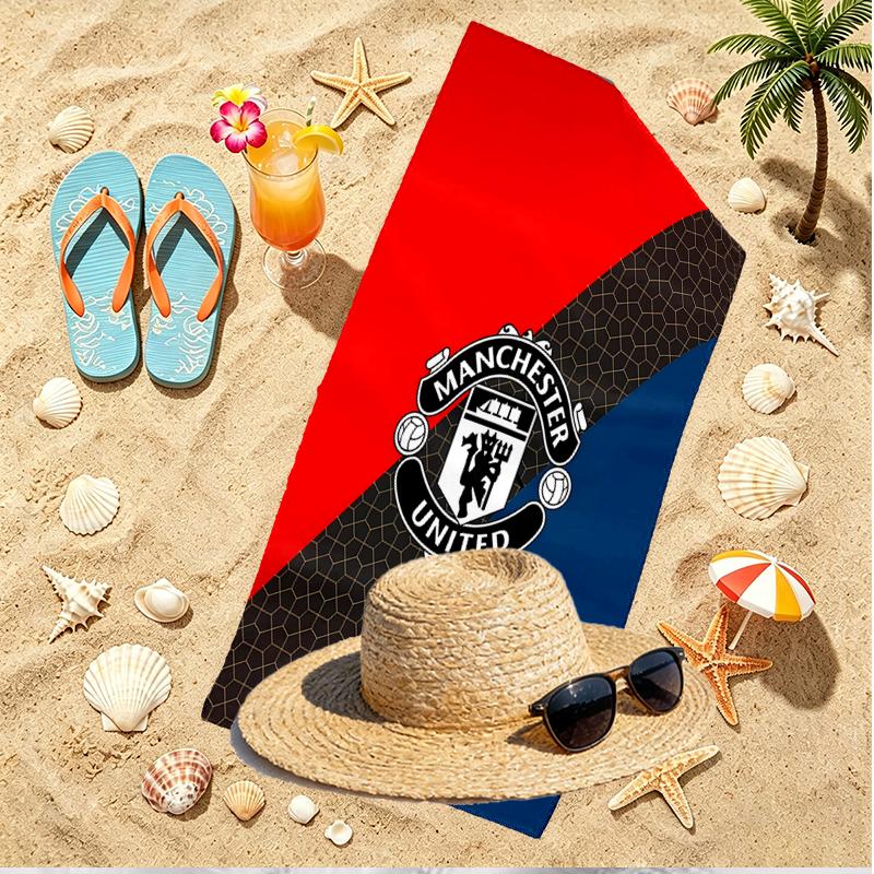 Football team Print Beach Towel, Versatile Lightweight Absorbent Beach Towel for Pool Surf Yoga Bathroom, Perfect Birthday Holiday Gift