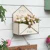 Wall Mounted Planter Envelope Shape Wall Planter Box Retro Iron Planter with Drainage Hole for Indoor Outdoor Garden Balcony