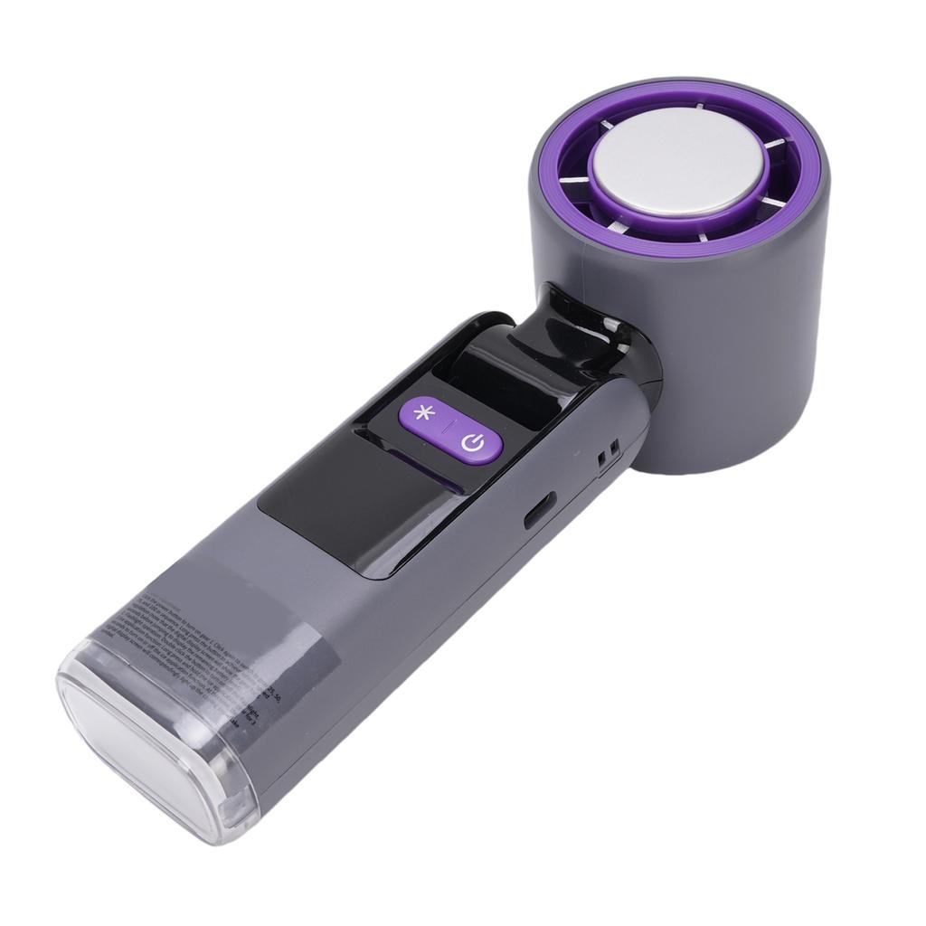 Ice Cooling Handheld Fan Rechargeable LED Digital Display 100 Speed Foldable Hand Turbine Fan with LED Light for Travel