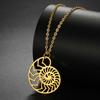 My Shape Nautilus Shell Snail Pendants Necklaces for Women Men Stainless Steel Gold Color Geometric Spiral Conch Chain Jewelry
