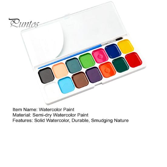 Art Supplies Watercolor Paint Set, Portable Washable Solid Palette, Bright Semi Dry Set Colors Pigment Kit, for Kids And Beginners Illustrations Safe