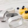 10Pcs Aluminum Alloy Oval Mold Lined Paper High-Temperature Baking Tools Making Cakes Cheese Semi Cooked Ring Cakes Egg Tarts