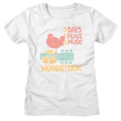 Ladies Woodstock 3 Days Of Peace Music T-shirt Tops Tees Men's Women's Unisex