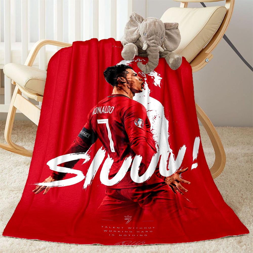 Ronaldo's Real Madrid Legend Blanket Soft Warm Cozy Suitable for Picnics Office Livingroom All-Season Use Stylish Decor Best Holiday Gift for Friends