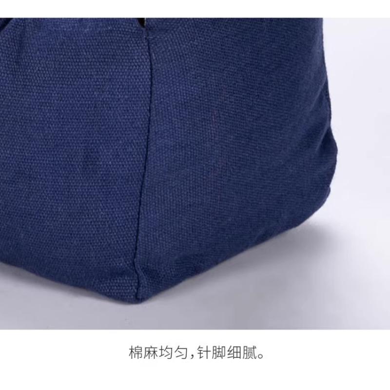 Micro Camera Strap or Button Portable Bag Travel Supplies Storage Bags Tea Set One Pot Two Cups Cotton and Linen Tote Bag