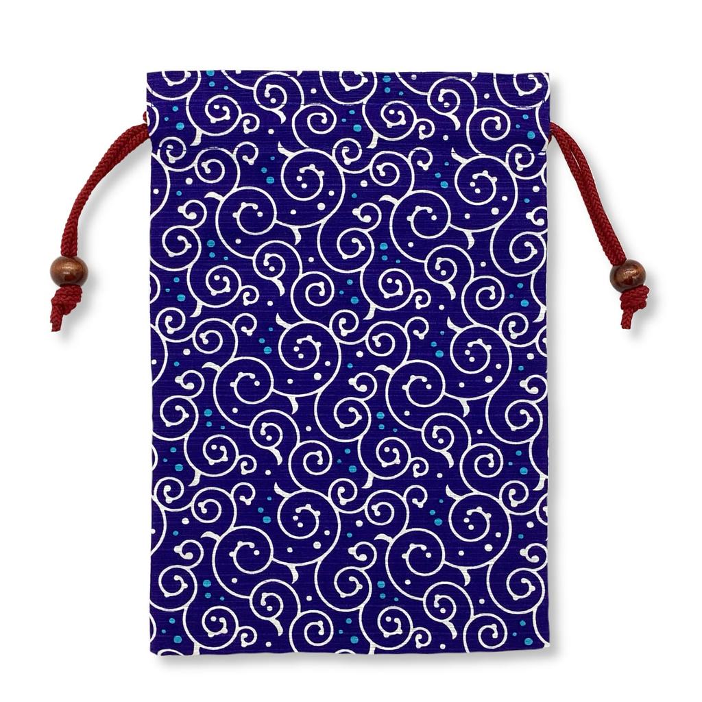 Kyosuke Goshuincho stamp approximately x 18 polka dot arabesque navy traditional Japanese large size Japanese-made (temple/shrine book)