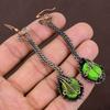 Natural Copper Green Turquoise Handmade Copper Wire Wrap Earring 3.66 C2z65