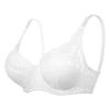 Ultra Thin Push-Up Bra for Women 36-46 Plus Size Underwire Lace Bralette Big Cup Solid Color