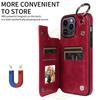 Wallet Magnetic Drop Lifting Ring Leather Cover For iPhone 16 Pro Max 15 Plus 14 13 12 11 SE X XS XR XS Max 8 7