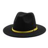 Men'S And Women'S Woolen Top Hats, Flat-Brimmed Big-Eave Hats, Jazz Hats, Felt Hats.
