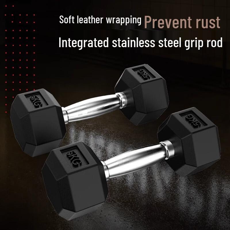 Shiyi Hexagonal Rubber Coated Cast Iron Dumbbell