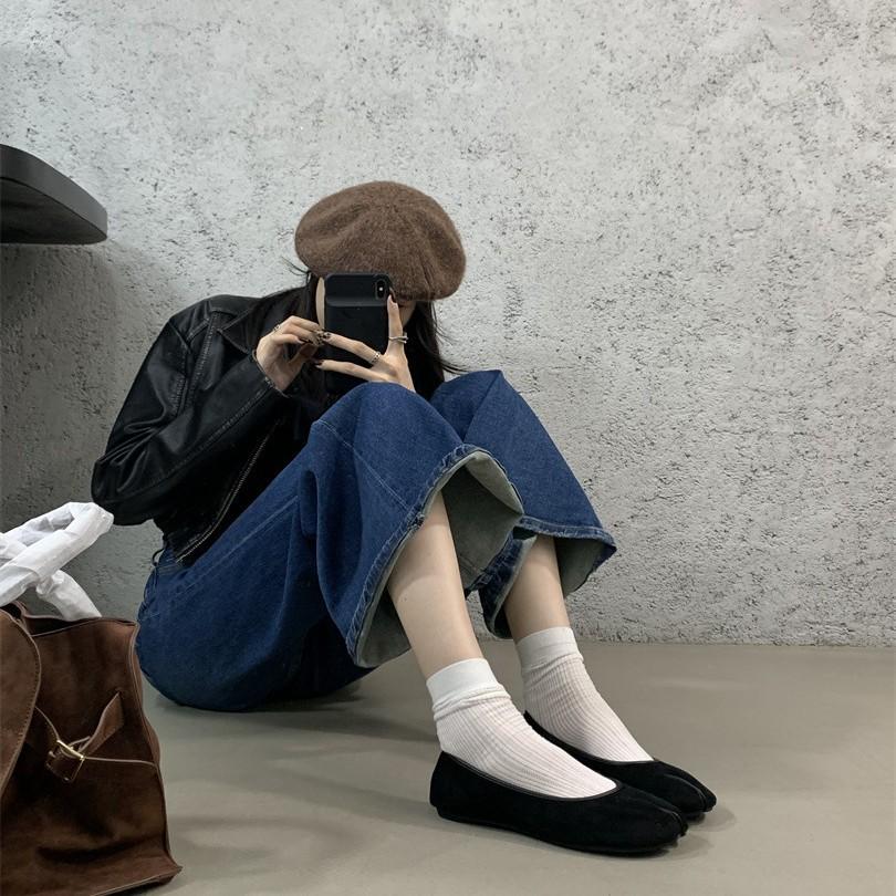 Gentle new shoes are divided into pig's trotters, grandma's pedals, flat-soled shallow mouth, Korean version of soft-soled single shoes, advanced Mary