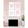 FGFK Girly Pink Christian Wall Art Prints Set of 4, Lamentations 3:23 Psalm 16:11 Psalm 27:1 Bible Verse Preppy Posters Pictures Wall Decor for Girls