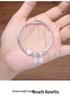 Sterling Silver Flower Peace Push-Pull Bracelets for Kids - Solid Enamel Design, Medium & Large Sizes Available.