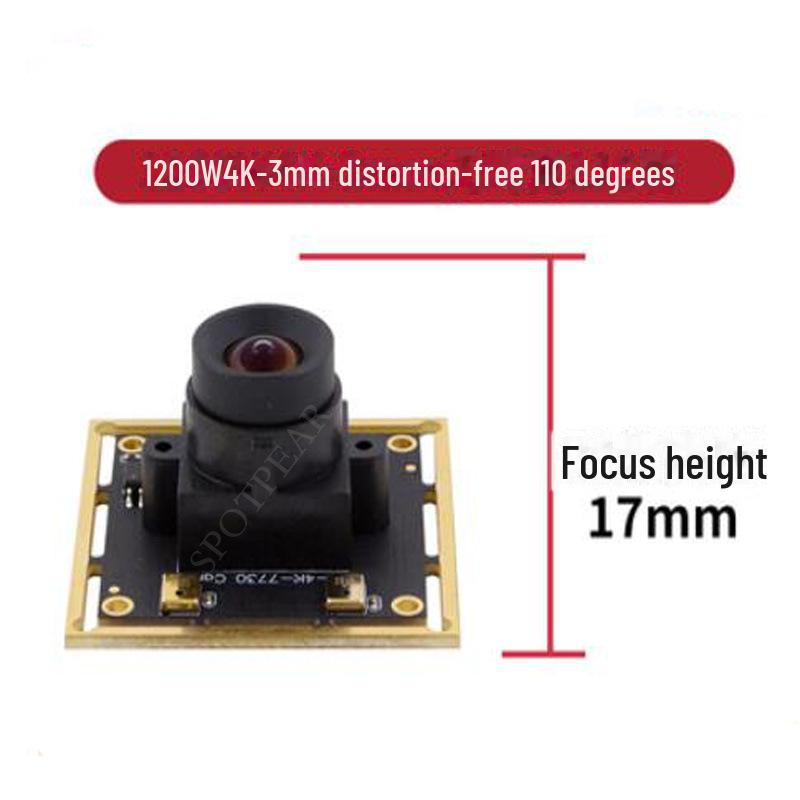 Cameră industrială USB de 1200 W cu senzor IMX377: Unghi larg, fără distorsiuni, compatibil cu Android, Raspberry Pi și Linux. Nu este nevoie de șofer.