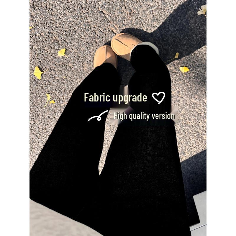 Plus Size Women's 2024 Winter Fleece-Lined High Waist Wide Leg Jeans