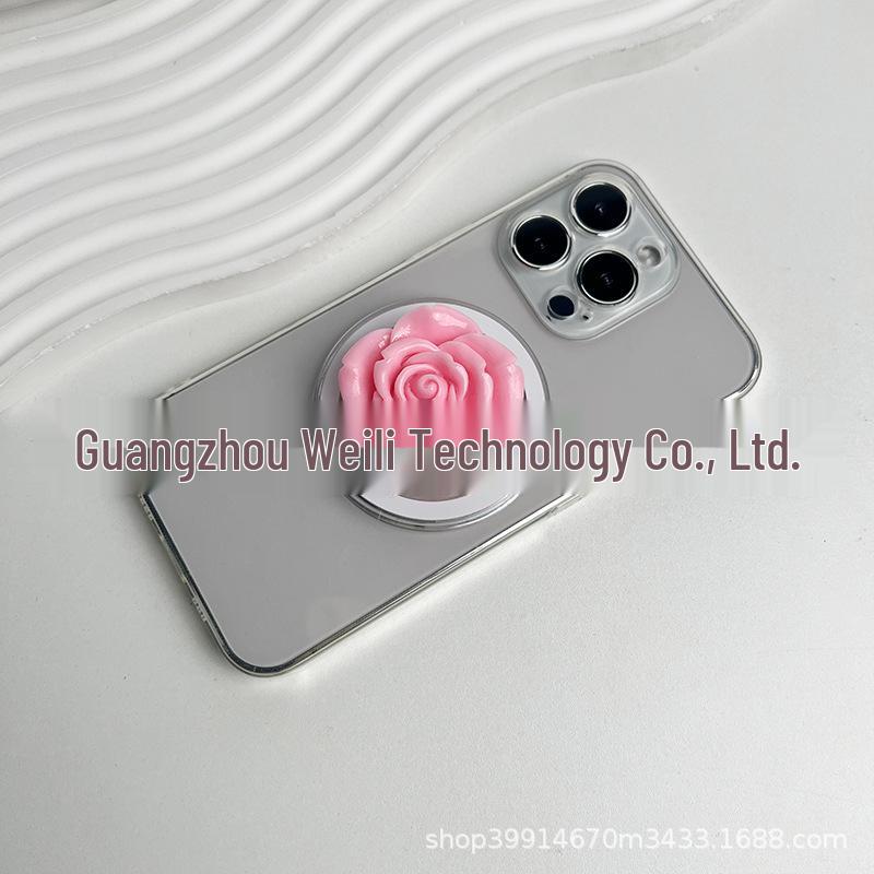 Cross-Border Resin Camellia Magnetic Foldable Phone Stand