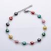 Stainless Steel Bracelet for Women Colorful Flower Turkish Evil Eye Chain Wristband Anklet Ladies Metal Jewelry Accessories Gift