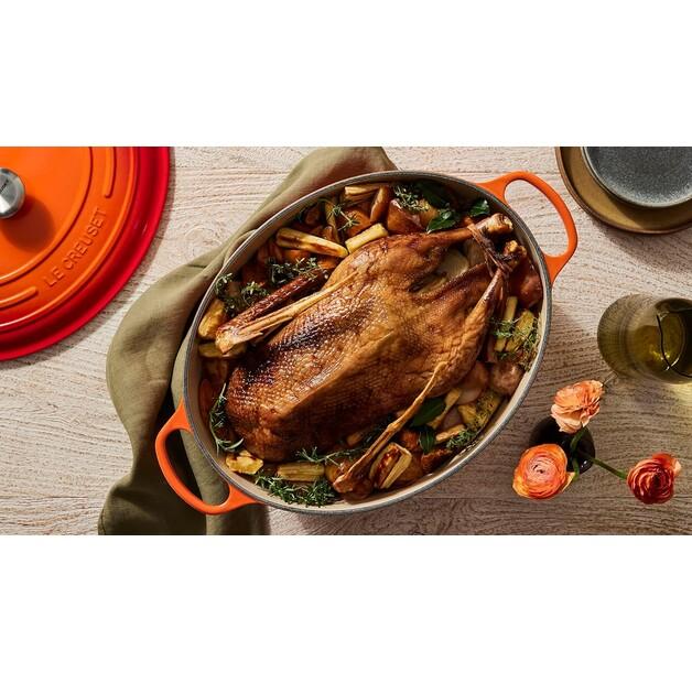 Чугунная жаровня Le Creuset Signature овальная 40 см духовка красная 14,8 л (21178400902430)