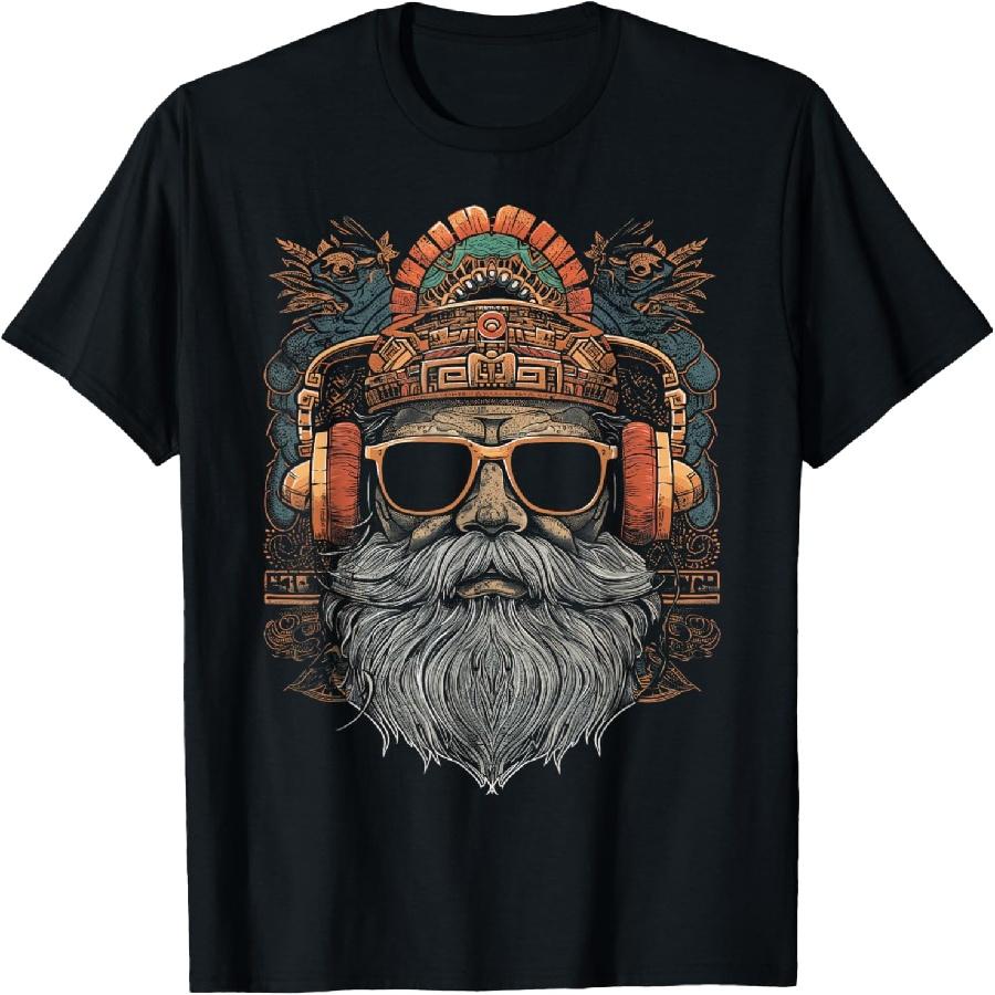Ancient Olmec Civilization Cool Headphone Hipster TEEMONGOUS T-Shirt XXXXXL