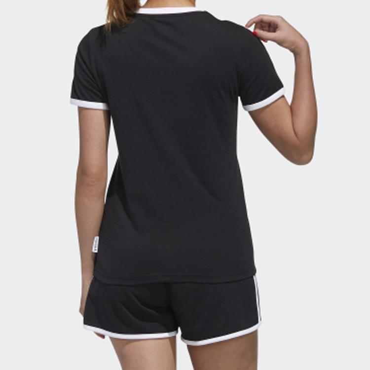 Adidas Neo Minions Round Neck Regular Fit Sports Short Sleeve T-Shirt Women Tops Black GL7212