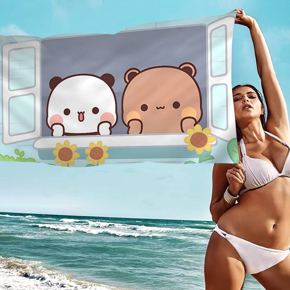 1Pc B-Bubus and D-Dudus Cute Cartoon Microfiber Beach Towel Absorbent Quick dry Soft Yoga Swimming Resort Mountain Climbing Towel