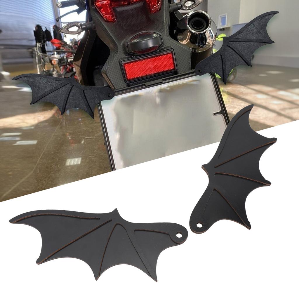 1 Paar Vleermuisvleugel Decoratie Houten Grappige Decoratieve Vleermuisvleugels Voor Auto Kentekenplaat Muur Feest
