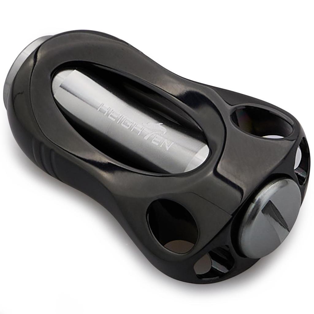 HEIGHTEN 22mm Reel Handle Knob, 8.8g, for Shimano and Daiwa Type A and Type S Aurora Series (Black & Gunmetal) (845)