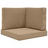 Outdoor Sofa Cushions 3 Pcs Taupe Polyester