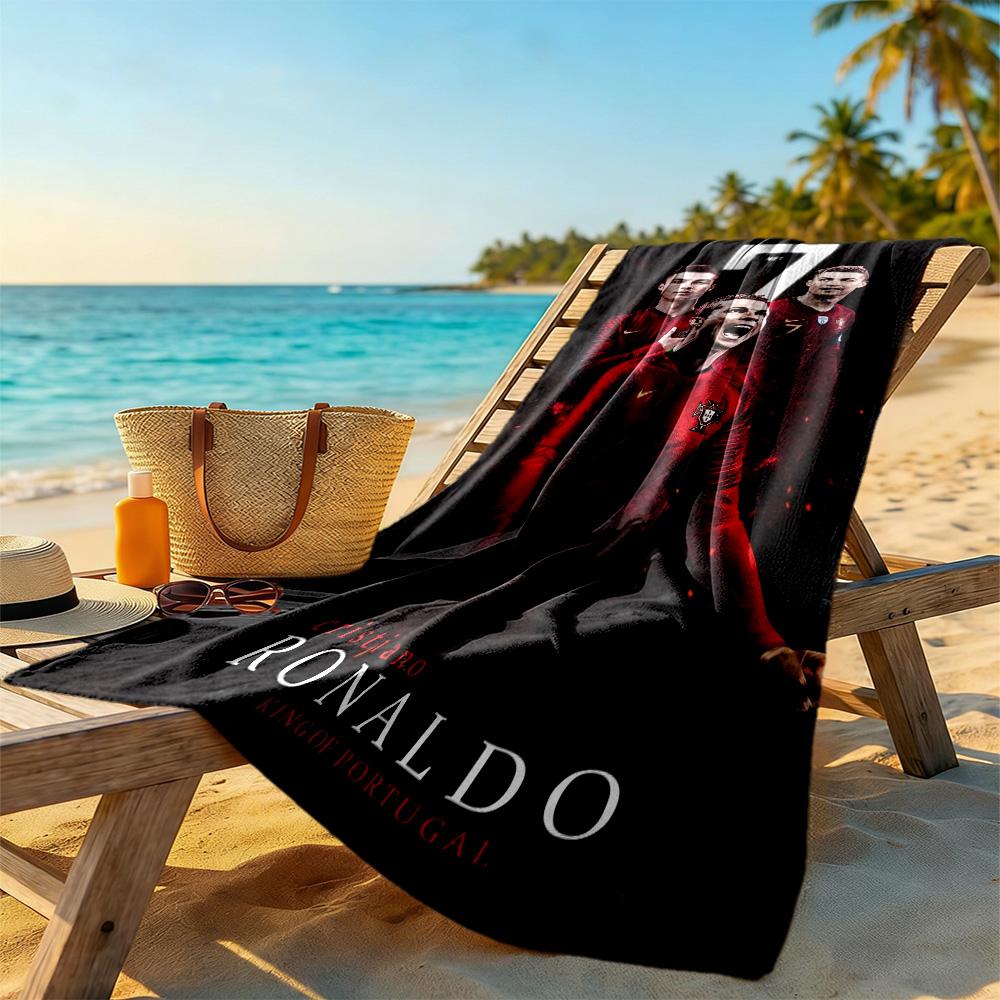 Cristiano Ronaldo's Legacy Beach Towel Super Soft Microfiber Quickdry Fabric Comfortable Lightweight Perfect for Traveling Yoga Camping and Swimming