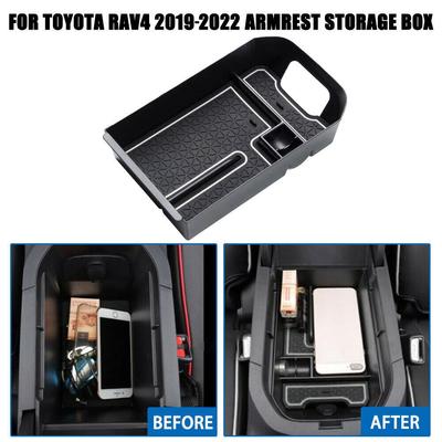 Auto Mittelarmlehne Aufbewahrungsbox Wasserdicht Mittelkonsolen-Tablett-Organizer für Toyota RAV4 2019-2024 Auto Innenraumzubehör