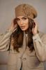 Women' Winter Wool Beret Sand Cameo-Peony