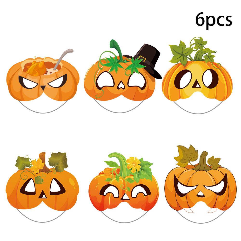 Face Holiday Pumpkin Mask Thanksgiving Venue Decor Accessories Photo Prop Set