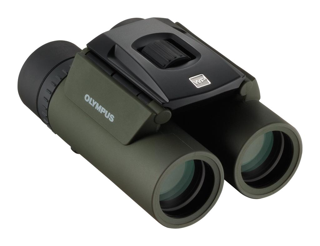 OLYMPUS 8x25 Binoculars, Compact, Lightweight, Waterproof, Green, 8X25WP II GRN