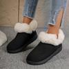 Fashion Shoes for Women New Autumn Winter Retro Snow Boots Women Warm Short Plush Loafers Designer Flat Nude Women Boots Botas De Mujer