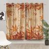 Autumn Wood Maple Leaf Blackout Curtains Fall Foliage Pattern Window Curtain for Bedroom Thermal Insulated Room Darkening Drapes