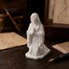 Office Desk Ornament Western Realistic Figure Ornament, Compact 3D Printed Sculpture, Matte White Detailed Character Model Durable PLA Statue, Stable