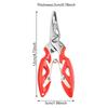 Fishing Plier Multitool Stainless Pliers Multifunctional Braided Fishing Line Cutter Split Rings Pliers with Safety Lock