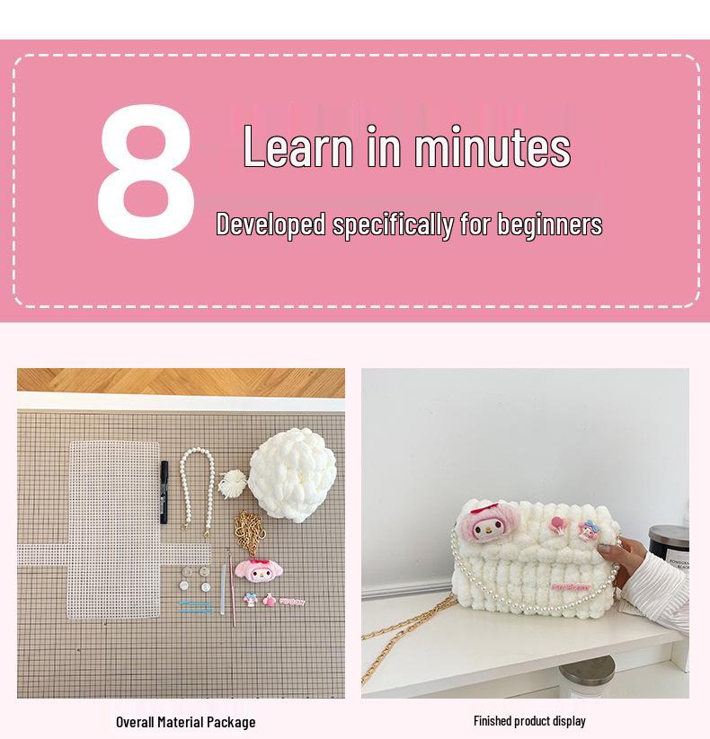 Capybara Hand-Knitted DIY Crossbody Bag Kit - Perfect Gift for Girlfriend