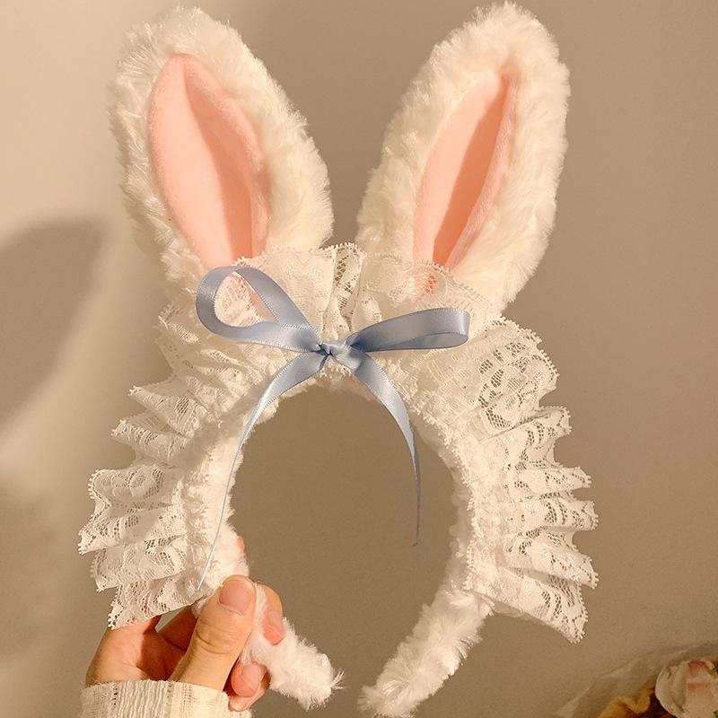 Easter Headband Cartoon-Inspired Party Props Hairband Lolita Cosplay Headwear Playful Rabbit Ear Headband For Themed Parties