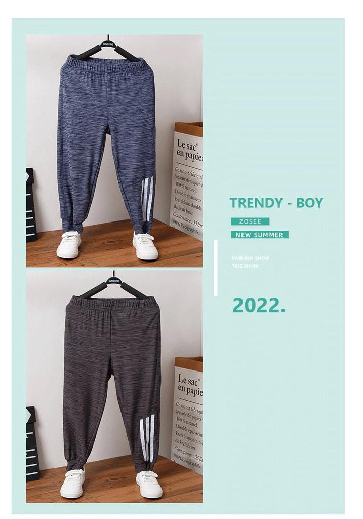 Kids' Ice Silk Joggers: Lightweight, Stretchy Sports Pants for Boys and Girls, Perfect for Spring/Summer Casual Wear and Autumn Comfort.