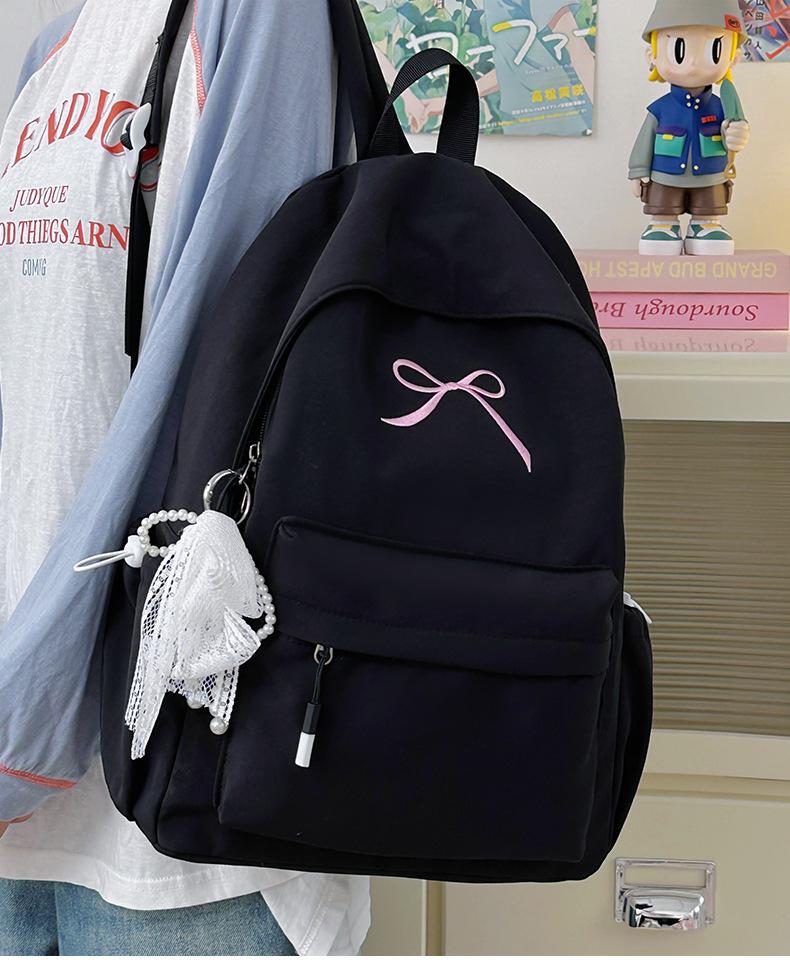 Japanese Korean-Style Cute School Backpack for Girls - Double Shoulder, Large Capacity, Perfect for Middle and High School Students