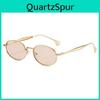 Retro Metal Oval Sunglasses Uv400 For Travel And Party Wear With Stylish Design For All Genders