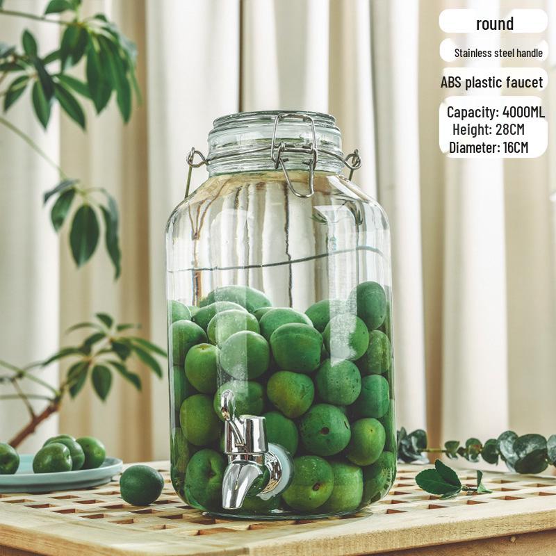 Glass Sealing Jar with Stainless Steel Buckle for Food Storage - Ideal for Tea, Grains, and Cereals In the Kitchen
