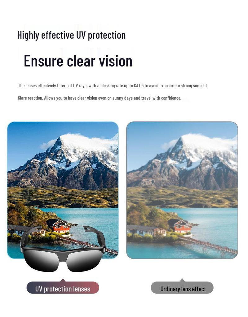 L01 Smart Audio Glasses: Bluetooth Sunglasses with Replaceable Lenses & Wireless Calling