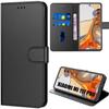 Protective Case - E.F.CONNECTION - Xiaomi 11T Pro 5G - Leather Effect - Black - Wallet with Cards