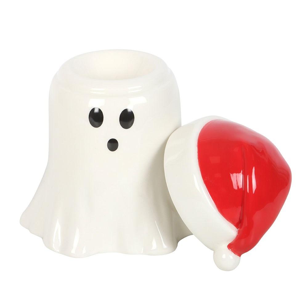 Something Different Ghost With Santa Hat Oil Burner