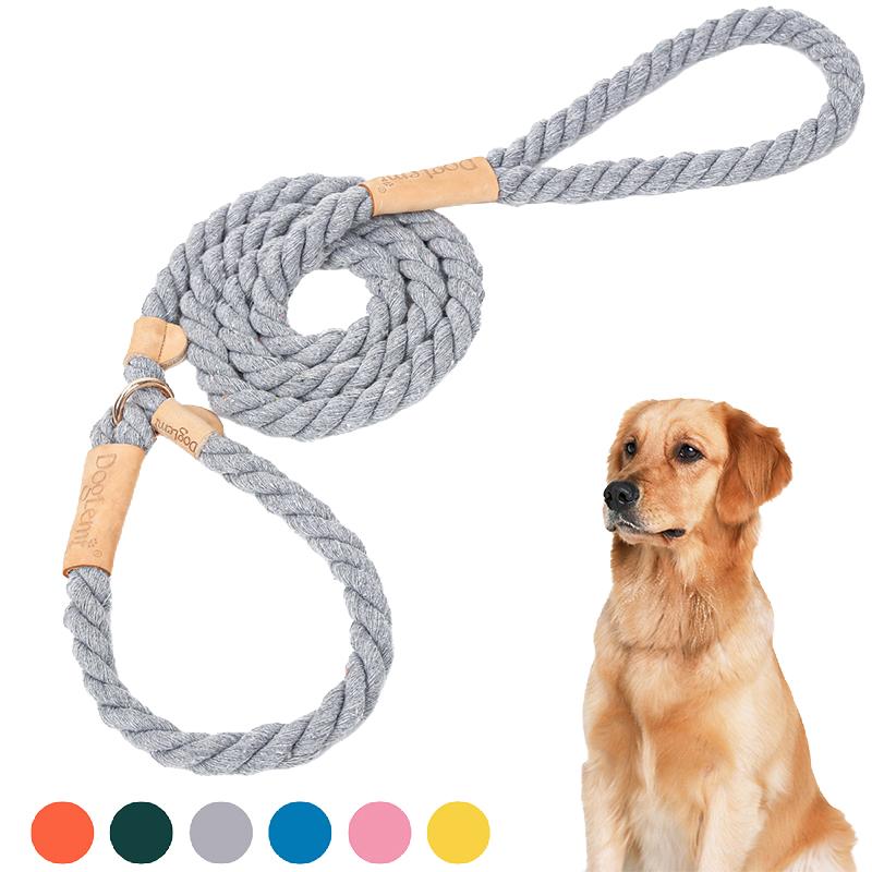 Hundehalsband, Katzenleine, Schlupfleine, strapazierfähiges geflochtenes Seil, verstellbares Schlaufenhalsband, Trainingsleinen für mittelgroße und große Hunde
