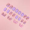Powder Pink and Purple Charm: New European and American Style Autumn/Winter Whitening Press-On Nails