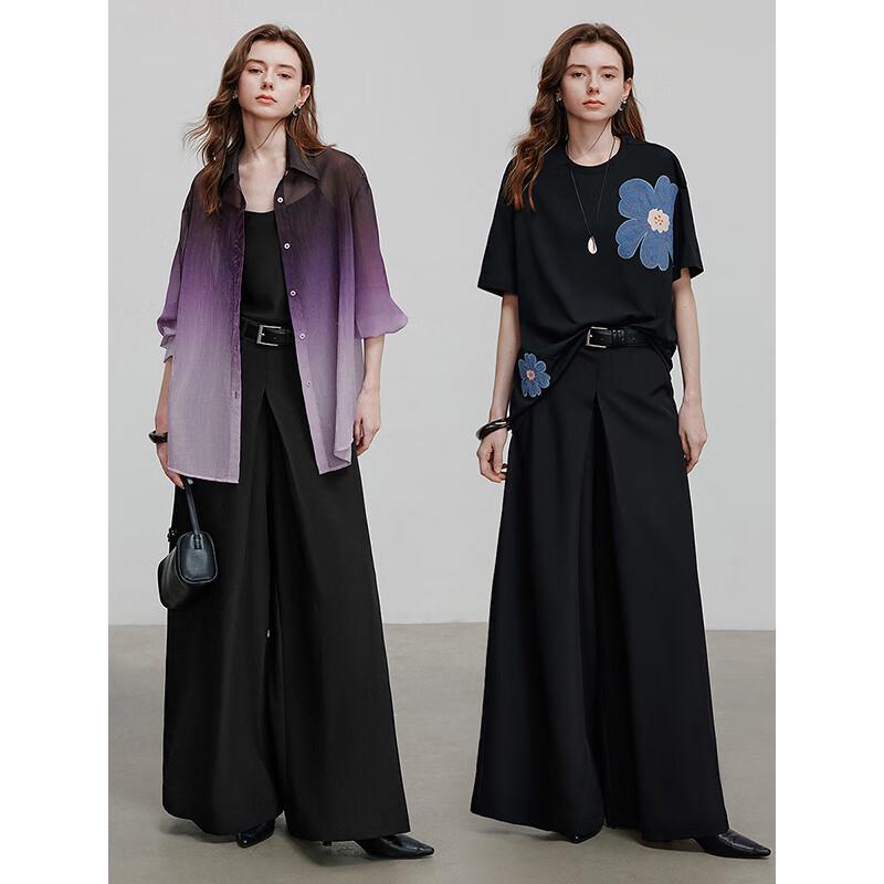 Women's Summer High-Waist Wide-Leg Trousers